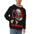 thumbnail image 1 of Terrifier Men's Hoodie With Color Drawstrings Sweatshirt Hooded Pullover Print Winter Coat Jacket Large, 1 of 9