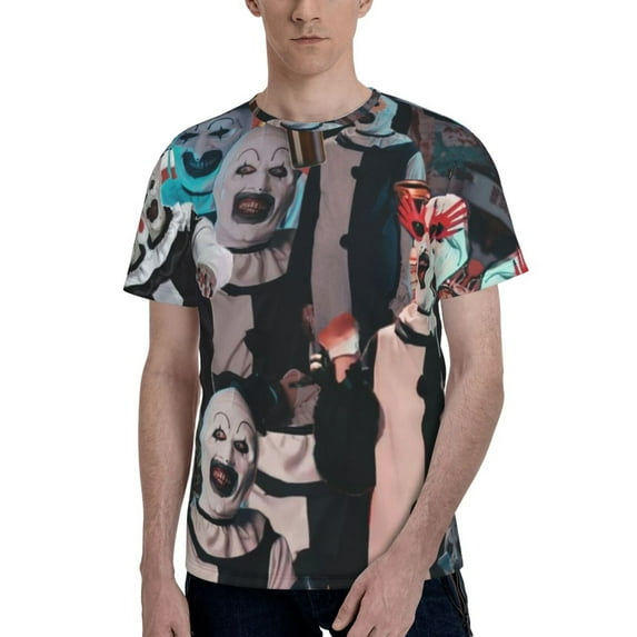 Terrifier Men's Short-Sleeve T-Shirt Summer Casual Tee Top Breathable Crewneck T-Shirt 3x-Large