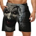 thumbnail image 1 of Terrifier Men's Swim Trunks Board Shorts Drawstring Elastic Waist Quick Dry Swimsuits Beach Shorts with Pockets L, 1 of 8