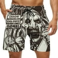thumbnail image 1 of Terrifier Men's Swim Trunks Board Shorts Drawstring Elastic Waist Quick Dry Swimsuits Beach Shorts with Pockets M, 1 of 8