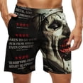 thumbnail image 1 of Terrifier Men's Swim Trunks Board Shorts Drawstring Elastic Waist Quick Dry Swimsuits Beach Shorts with Pockets S, 1 of 8
