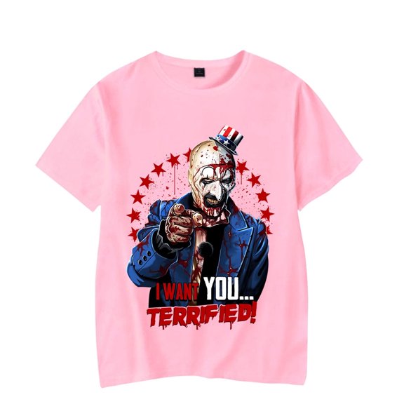 Terrifier Merch T-shirt Unisex Halloween Horror Movie Horror Style Crew Neck Short Sleeve Top