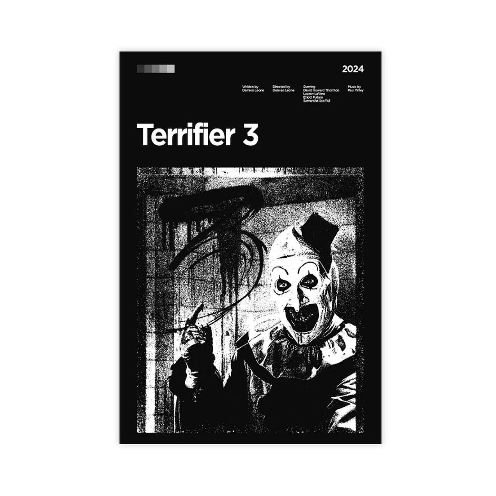 Terrifier Movie Poster(6) Canvas Poster Bedroom Decor Landscape Office ...