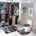 thumbnail image 1 of Terrifier Shower Curtain Set 4 Piece, Set Bathroom Sets with Rugs(Bath Mat,U Shape Mat Toilet Lid Cover Mat) Durable Bathroom Decor, 1 of 8