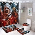 thumbnail image 1 of Terrifier Shower Curtain Set 4 Piece, Set Bathroom Sets with Rugs(Bath Mat,U Shape Mat Toilet Lid Cover Mat) Durable Bathroom Decor, 1 of 8