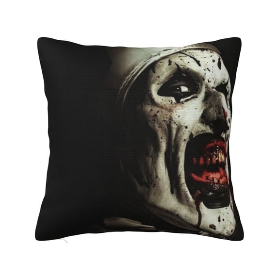 Terrifier Square Pillow Case Pillow Holder Soft Decorative Pillow Sham Cushion Cases Pillowcase 18"X18"