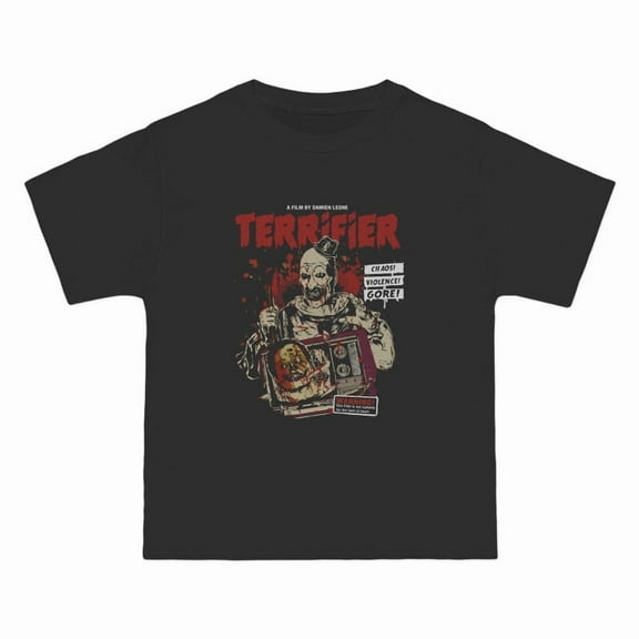 Terrifier T-Shirt, Scary Clown Tee, Halloween Shirt, Spooky Graphic Top, Creepy Movie, Horror Fan Gift