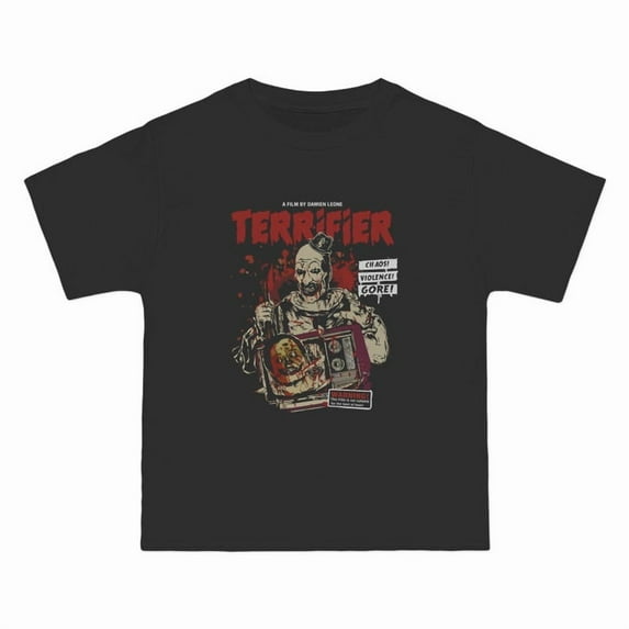 Terrifier T-Shirt, Scary Clown Tee, Halloween Shirt, Spooky Graphic Top, Creepy Movie, Horror Fan Gift