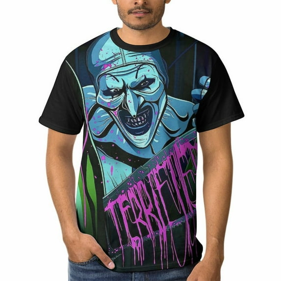 Terrifier T-Shirts for Men, Casual Crew Neck Tee Shirts, Unisex Short Sleeve Tops, S-3XL