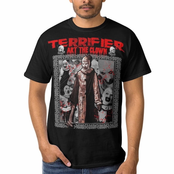 Terrifier T-Shirts for Men, Casual Crew Neck Tee Shirts, Unisex Short Sleeve Tops, S-3XL