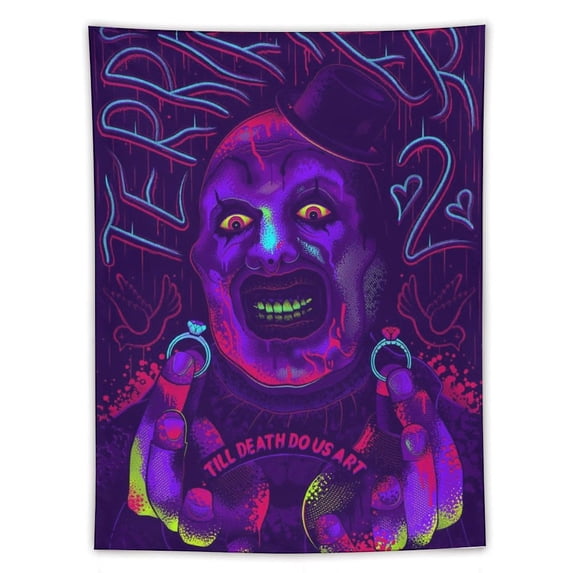 Terrifier Tapestry Wall Hanging Blanket Soft Tablecloth Wall Hanging Tapestries Home Decor Posters for Home Dormitory
