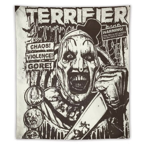 Terrifier Tapestry Wall Hanging Blanket Soft Tablecloth Wall Hanging Tapestries Home Decor Posters for Home Dormitory