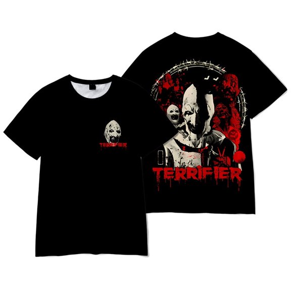 Terrifier Tshirt Halloween Horror Movie Tee Merch Cosplay Scary T-shirt Summer For Men/Women Short Sleeve Top