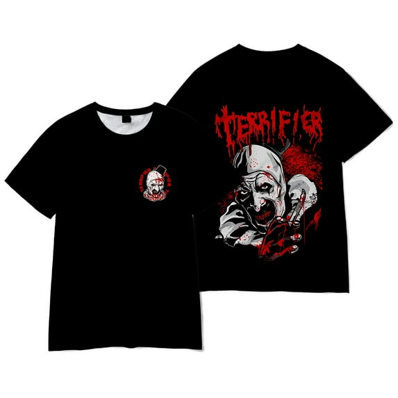 Terrifier Tshirt Halloween Horror Movie Tee Merch Cosplay Scary T-shirt Summer For Men/Women Short Sleeve Top