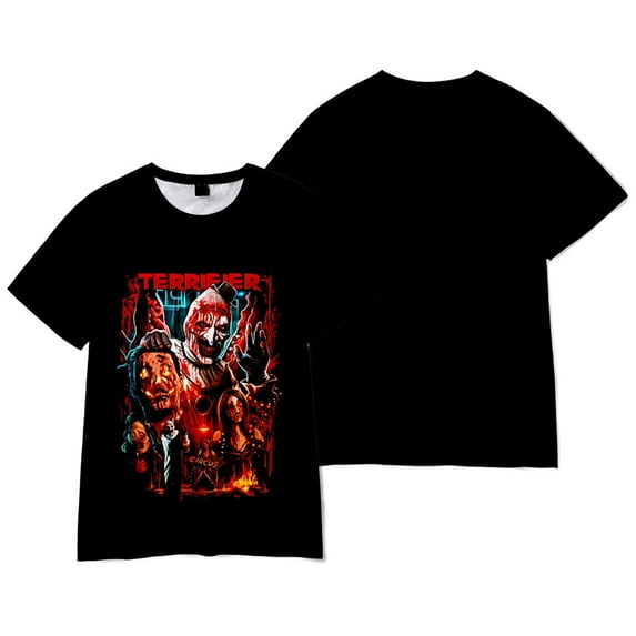 Terrifier Tshirt Halloween Horror Movie Tee Merch Cosplay Scary T-shirt Summer For Men/Women Short Sleeve Top