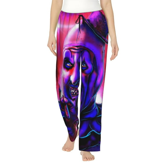 Terrifier Women's Pajama Pants, Comfy All Over Print Lounge Pants Casual Sleepwear with Pockets & Drawstring