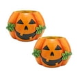 Terrifying Decorations Face Pumpkin Resin Planter For Home Desktop And