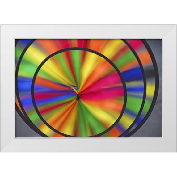 Terrill, Steve 14x11 White Modern Wood Framed Museum Art Print Titled - Abstract pattern formed by spinning whirligig