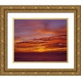 thumbnail image 1 of Terrill, Steve 18x15 Gold Ornate Wood Framed with Double Matting Museum Art Print Titled - Sunset over the ocean from Cape Perpetua, OR, USA, 1 of 4