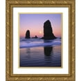 thumbnail image 1 of Terrill, Steve 20x24 Gold Ornate Wood Framed with Double Matting Museum Art Print Titled - OR, Cannon Beach The Needles rock monoliths, 1 of 4