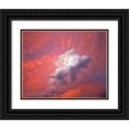 thumbnail image 1 of Terrill, Steve 24x20 Black Ornate Wood Framed with Double Matting Museum Art Print Titled - Oregon, Portland Clouds with sunset colors, 1 of 4