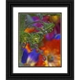thumbnail image 1 of Terrill, Steve 26x32 Black Ornate Wood Framed with Double Matting Museum Art Print Titled - OR, Multnomah Co, Garden flowers reflect in dew, 1 of 4