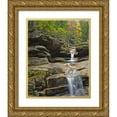 thumbnail image 1 of Terrill, Steve 26x32 Gold Ornate Wood Framed with Double Matting Museum Art Print Titled - New Hampshire, White Mountains NF Sabbady Falls, 1 of 4