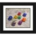 thumbnail image 1 of Terrill, Steve 32x26 Black Ornate Wood Framed with Double Matting Museum Art Print Titled - USA, Oregon Colorful glass floats on sand dune, 1 of 4