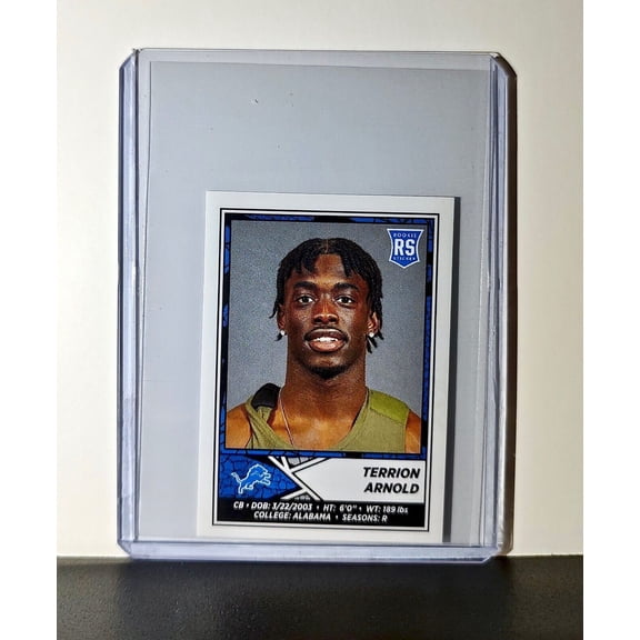 Terrion Arnold 2024 Panini NFL Rookie Sticker #384 Detroit Lions