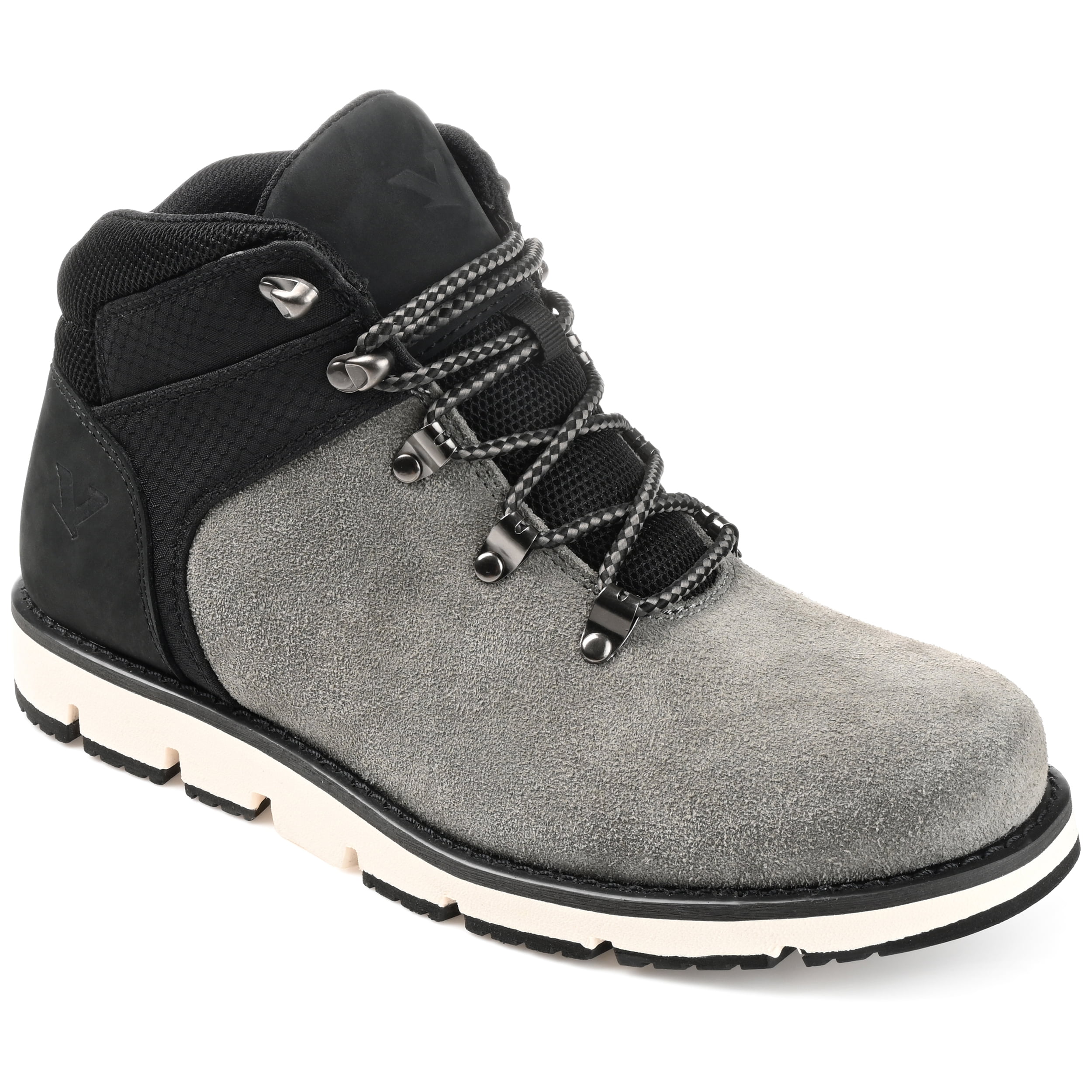 New Territory Boulder Grey Black Leather Lace Up Chukka Ankle Boots 11.5 Shoes Territory Mens Boulder Lace-up Round Toe Ankle Boot  main image 2