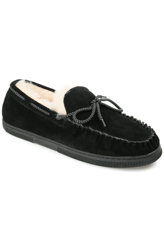 Mens Meander Slip-on Genuine Sheepskin Moccasin Slipper