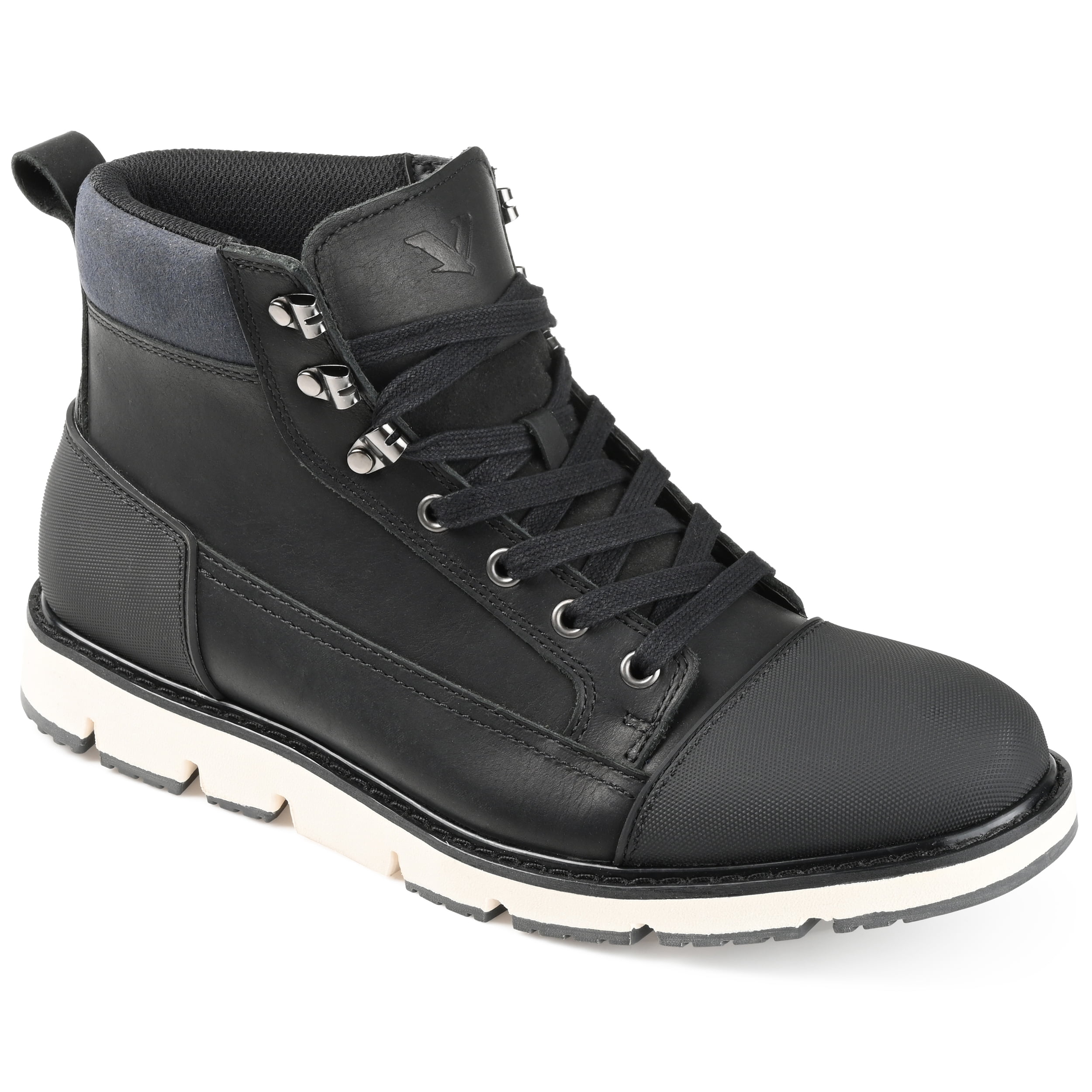 Men\'s Leather Cap Toe Lace-Up Ankle Boots Comfortable Cap Toe Boots | Leather Cap Toe Boots for men | Hockerty main image 2
