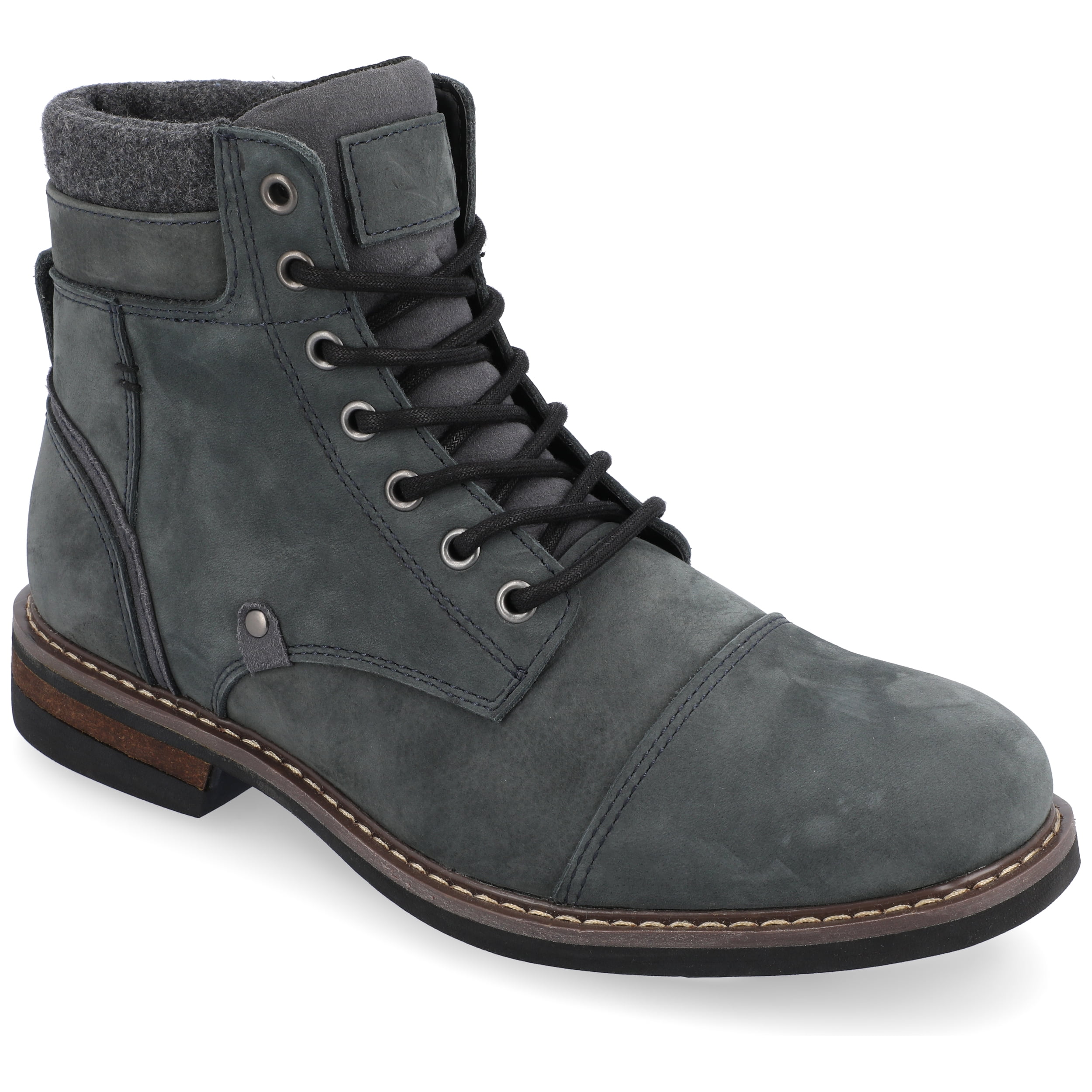 Territory Mens Yukon Wide Width Tru Comfort Foam Lace up Cap Toe