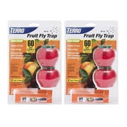 Woodstream Terro Fruit Fly Trap - Indoor Liquid Trap, Drain Fruit Fly Eliminator - 4 Pack