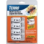 Terro Multi Surface Liquid Ant Baits with Adhesive Strips for Discreet baiting, White