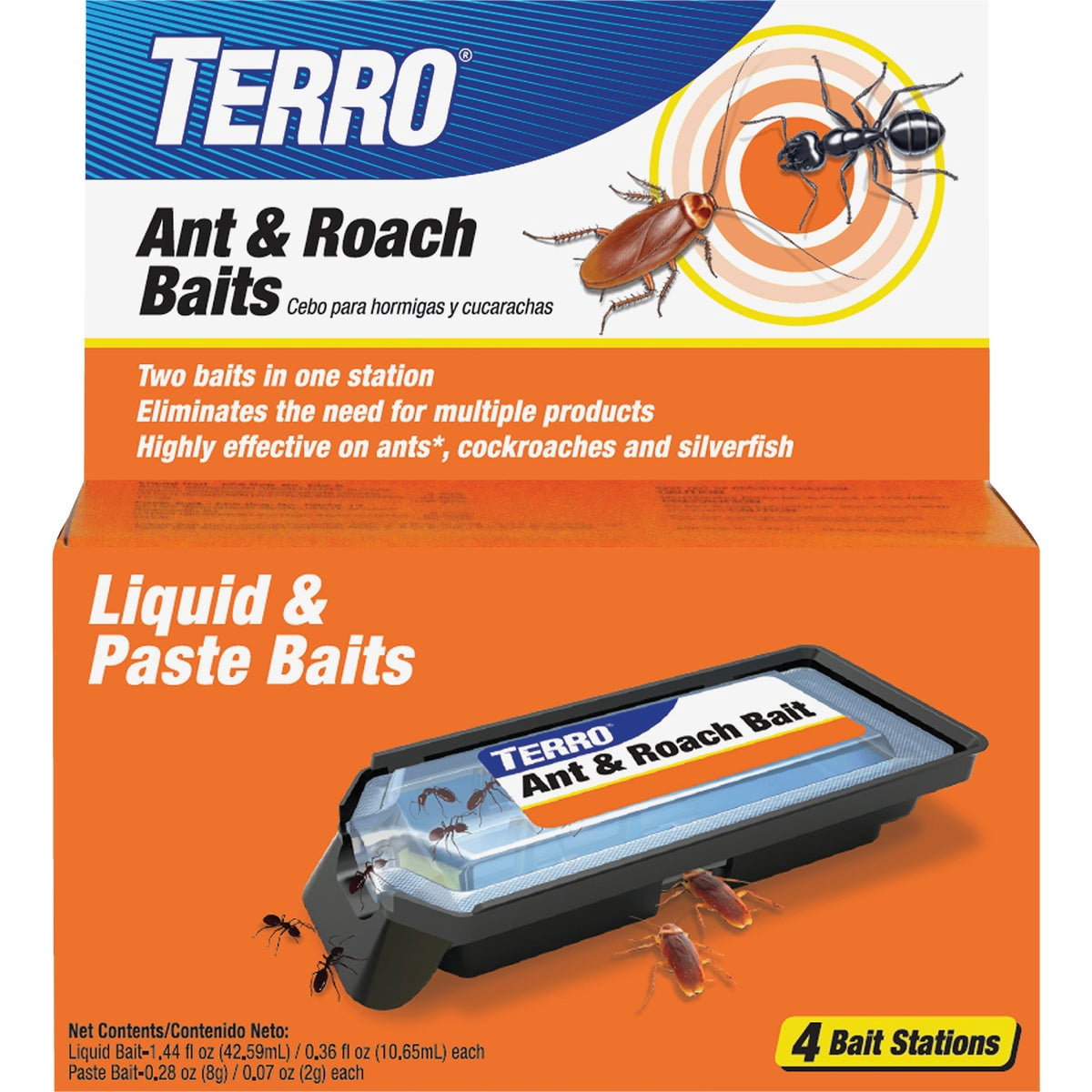 10-pack Terro Ant & Roach Bait - Indoor Liquid Bait - 10 Pack, Black — Residential Use, Standard Application
