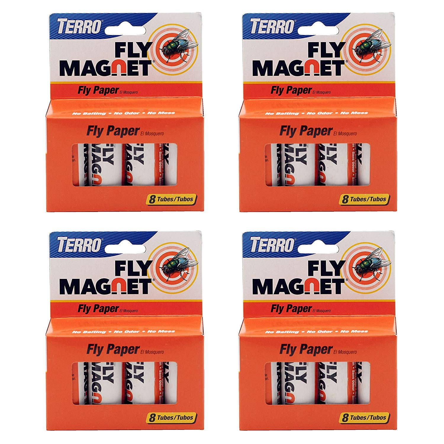  TERRO T518 Fly Magnet Sticky Fly Paper Fly Trap, 8 Count (Pack  of 1) : Sports & Outdoors