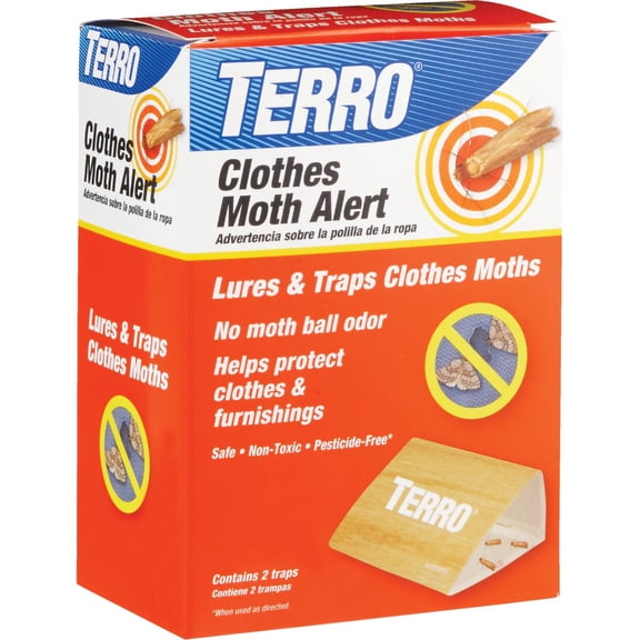 Terro Clothes Moth Alert Trap - Child-Resistant, Indoor Use - 1-Pack