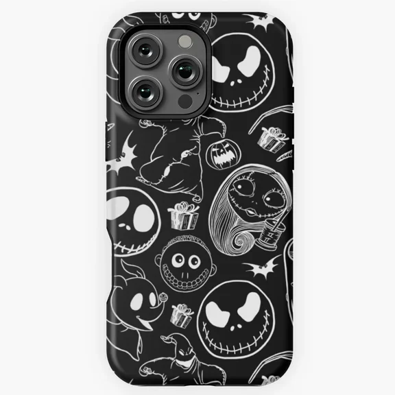 Terror Before Christmas Halloween Protective Case for iPhone 11 12 13 14 15 16 17 Pro Max