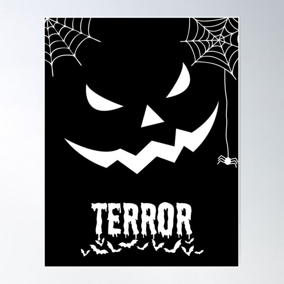 Terror Poster Wall Art, Modern Wall Decor For Living Room Bedroom, 12x18 UNFRAMED