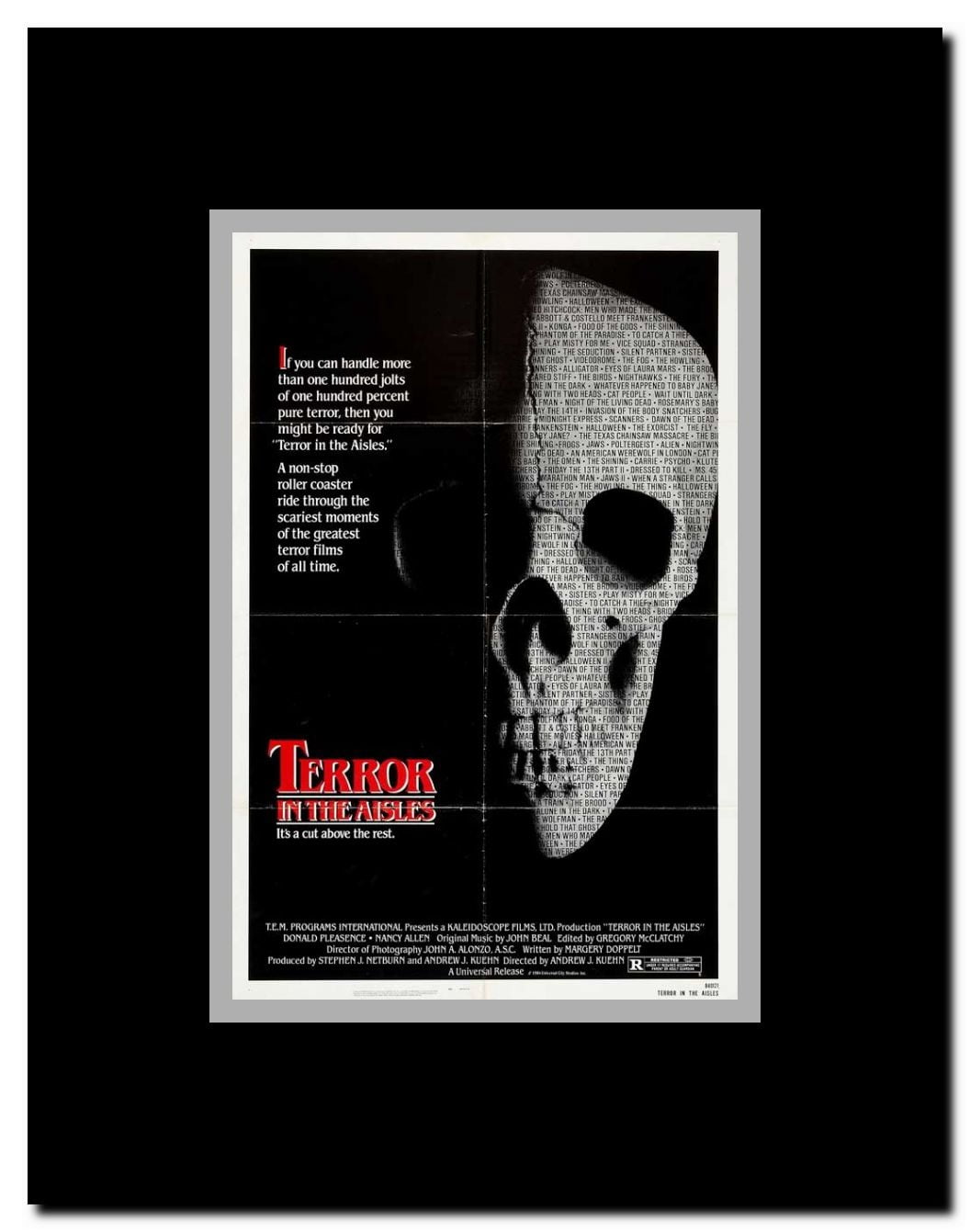 Terror in the Aisles Framed Movie Poster
