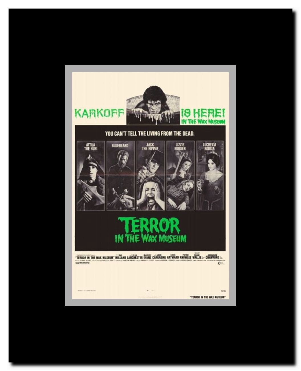 Terror in the Wax Museum Framed Movie Poster