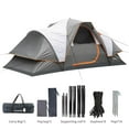 thumbnail image 1 of Terrui 2 Person White And Brown Pop Up Tent TER-LTT245WB, 1 of 7