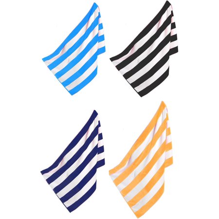 Terry Beach Towels, Multi Color Pack, Set of 4