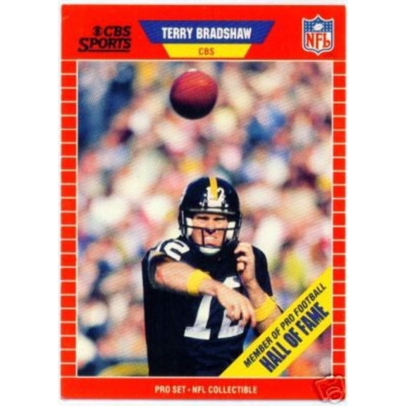 Terry Bradshaw Pittsburgh Steelers 1989 Pro Set Announcers card