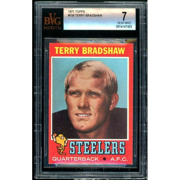 Terry Bradshaw Rookie Card 1971 Topps #156 BGS BVG 7