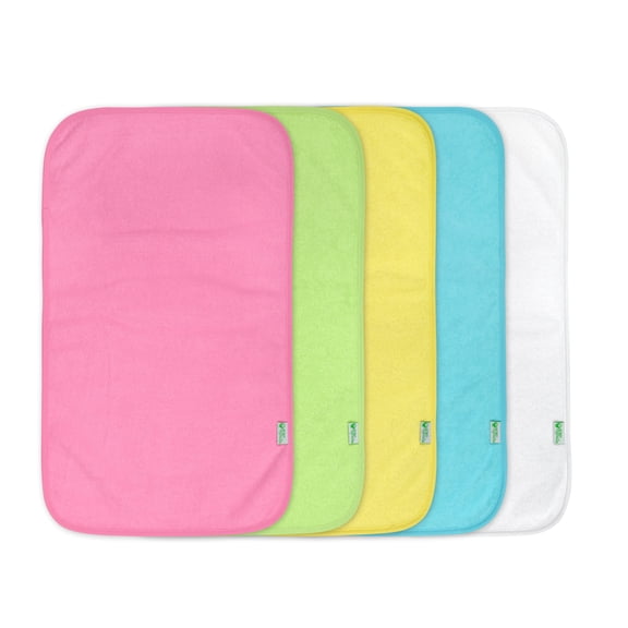 Terry Burp Pad 5 Pack - Pink Multi Set