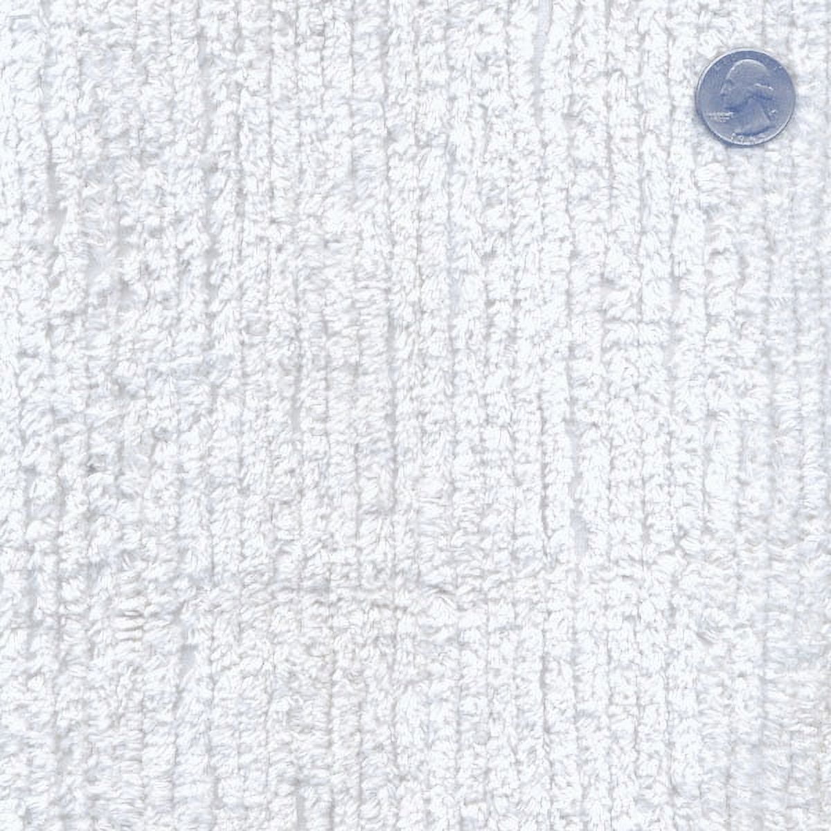 Terry Chenille Fabric by the Yard - White (TC0501-596)