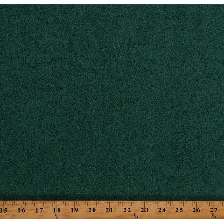 Terry Cloth Hunter Green 45 Wide Absorbent Cotton Fabric by the Yard  (2391R-1F-green) 