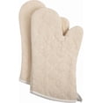 thumbnail image 1 of HEETLY 13-Inch Terry Cloth Commercial Oven Mitts, 1-Pair Set, 425°F Heat Resistant, White, 1 of 6